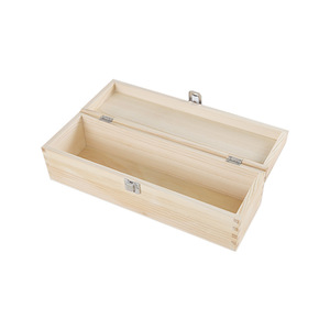 Caja de Madera para Vino, Caja de Regalo Rectangular de Madera de Pino para una Sola Botella, Hecha a Mano - Product Image 2