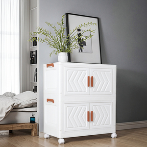 Armoire d'Angle Pliable ShenYu 40 Pouces pour Chambre, Meuble <span class=keywords><strong>de</strong></span> <span class=keywords><strong>Rangement</strong></span> avec Boîtes Rectangulaires en Plastique pour Organisation - Product Image 4