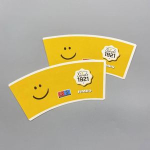 Ventiladores de Papel Kraft para Vasos de 4oz, 6oz, 9oz, Forma de Doble Abanico, Blancos Crudos con Recubrimiento de PE en Ambos Lados, Impresión Flexográfica de Alta Velocidad - Product Image 2