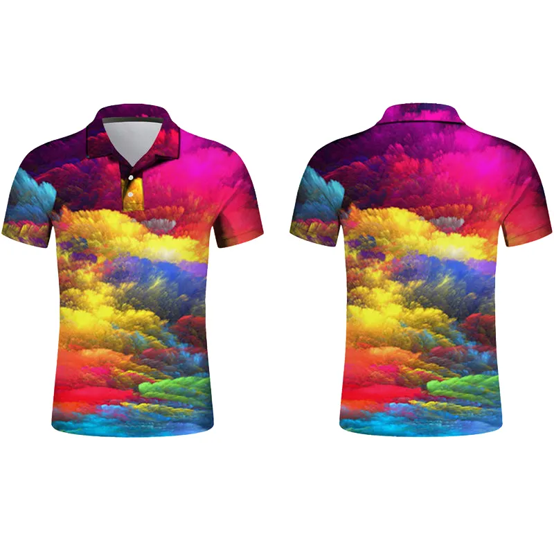Oem Custom Logo gedruckt Sublimated Graphic Polo T-Shirt Custom Polo Shirt für Männer