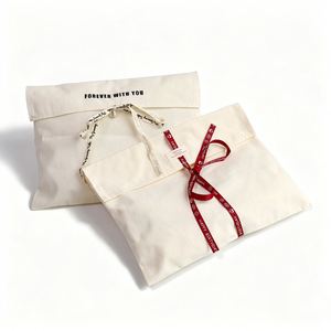 Eco-Friendly Custom Durable Reusable Silk Screen Printed Muslin Cotton Handbag Natural Cotton Canvas Envelope <b>Pillow</b> Gift Bags - Product Image 2