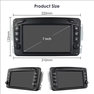 Henmall 2 DIN Bảng điều khiển đài phát thanh xe cho Mercedes Benz w209 <span class=keywords><strong>Android</strong></span> <span class=keywords><strong>7</strong></span> inch âm thanh tự động <span class=keywords><strong>GPS</strong></span> Navigation Carplay Stereo cho DVD Máy nghe nhạc - Product Image 3