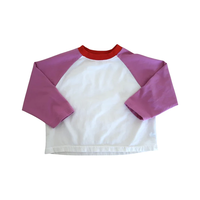 Vente en gros de vêtements pour enfants T-shirt à blocs de couleurs raglan T-shirts basiques à manches longues pour bébés printemps et été