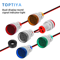 Voltímetro Circular de Doble Corriente D101-22VAM, Indicador de Señal Digital de 22 mm, AC60-300V para la Industria Eléctrica