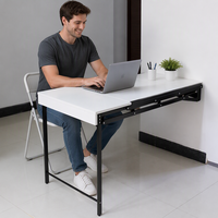 Petite Table Murale Rabattable pour Étude, Dîner, ou Support de Fleurs de Balcon