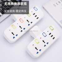Prise britannique adaptateur de prise multi-prises 3 voies adaptateur de prise électrique ue vers universel convertisseur de puissance de charge USB 4 prises