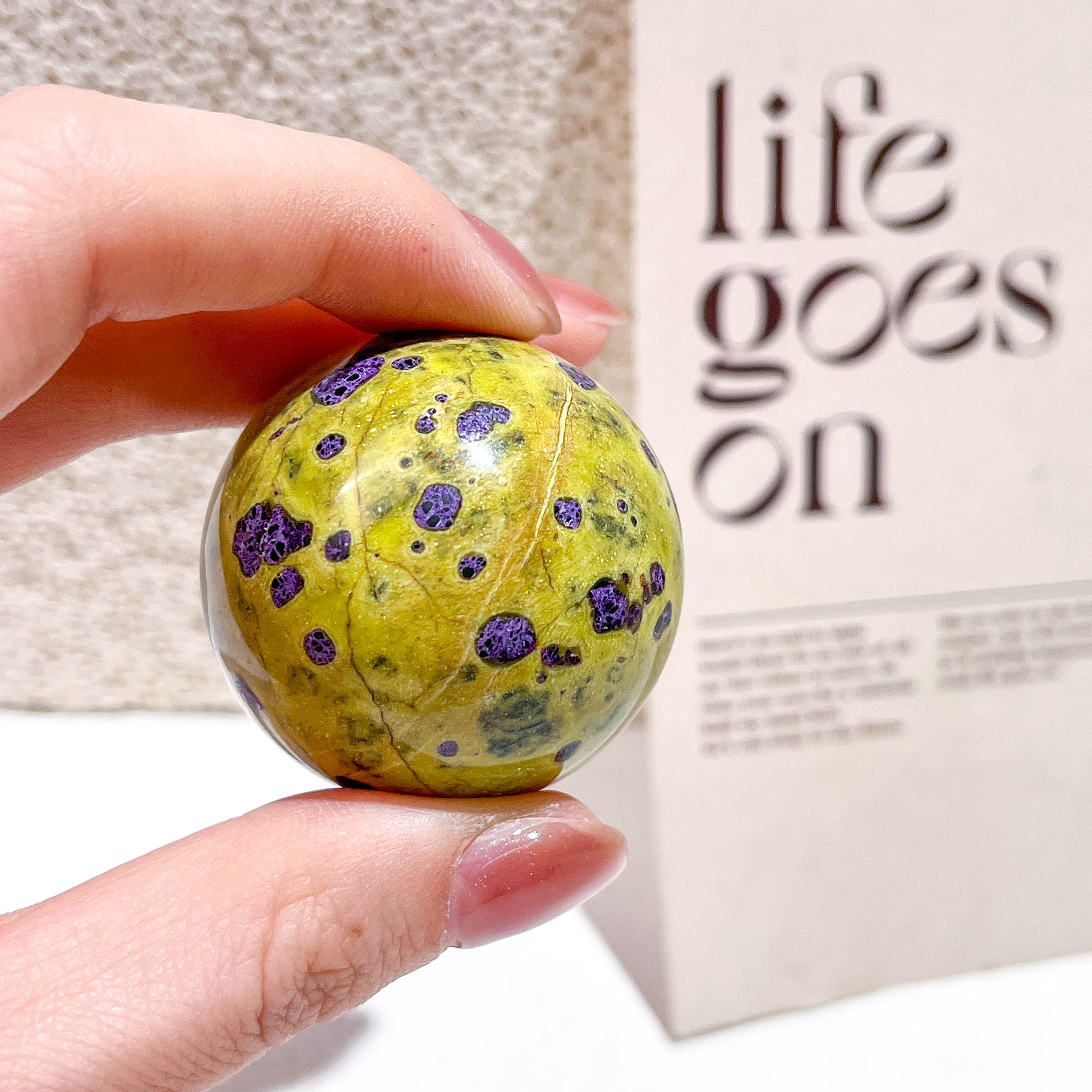 高品质天然亚特兰蒂斯水晶球独特的治疗石亚特兰蒂斯球冥想和风水装饰