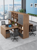 Table de bureau modulaire, poste de travail individuel, ensemble de mobilier de bureau, table de séparation et chaise avec armoires de classement