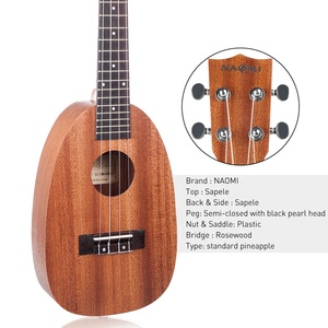NAOMI Sapele <span class=keywords><strong>Ukelele</strong></span> en forma <span class=keywords><strong>de</strong></span> <span class=keywords><strong>piña</strong></span> Kit <span class=keywords><strong>de</strong></span> <span class=keywords><strong>ukelele</strong></span> <span class=keywords><strong>de</strong></span> estudiante <span class=keywords><strong>de</strong></span> cuerda <span class=keywords><strong>de</strong></span> 23 pulgadas - Product Image 2