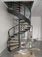 Escalier en spirale métallique sur mesure, escalier rotatif en acier pour maison, loft, style industriel