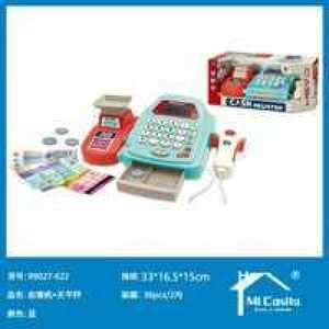 M.Couta Cash Register Toy With Balance Scale Plastic Pretend Play Money Banking Set For Kids Ages 4-6Y - Product Image 1