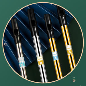 DBAO sirish fischietto per principianti flauto in metallo a 6 fori C e D clarinetto registratore in metallo ad alto tono - Product Image 2