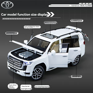 Mobil Model Diecast 1:24 Land Cruiser Lc300 Dengan Kunci Rc Dengan Suara Dan Lampu Mobil Model Logam Tarik Mundur Mainan Mobil Coche Modelo Del Metal - Product Image 3
