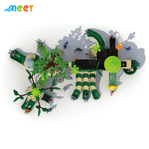 Toboggan de terrain de jeux extérieur sur le thème de la forêt, durable, grande capacité, équipement de terrain de jeux pour enfants de 8 à 16 personnes - Product Image 4