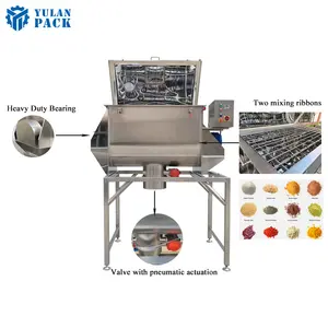 Máquina de polvo detergente de pigmento Mezclador de cinta horizontal con tornillo de polvo seco Licuadora