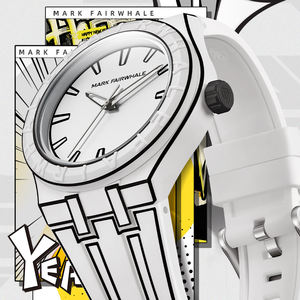 FAIRWHALE Relojes <span class=keywords><strong>Manga</strong></span> Estilo Relojes de cuarzo Moda Deportes Correa de silicona Relojes para hombres - Product Image 1