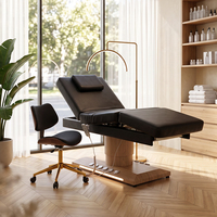 Table de Traitement Esthétique Électrique pour Cils, Lit de Massage Facial avec Commande au Pédale pour Clinique de Beauté et Studio de Tatouage