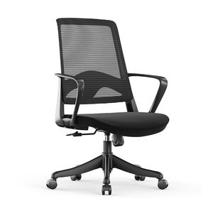 ZITAI Table et chaise de bureau à domicile Salon assistant de beauté chaise de bureau support lombaire fixe accoudoir chaise de personnel à mi-dossier - Product Image 6