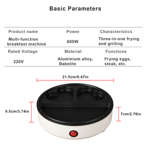 Mini Grill Électrique Portable pour la Maison, Machine à Oeufs en Forme de Cœur, Machine à Petit Déjeuner, Tendance 2026, Sans Fumée, Antiadhésif, Machine à Burgers - Product Image 3