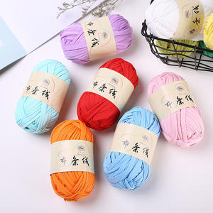 Vendedor caliente hecho a mano <span class=keywords><strong>de</strong></span> <span class=keywords><strong>ganchillo</strong></span> Amigurumi Hilo <span class=keywords><strong>De</strong></span> <span class=keywords><strong>Trapillo</strong></span> bolsa <span class=keywords><strong>de</strong></span> punto teñido poliéster espagueti camiseta hilo reciclado bolsa <span class=keywords><strong>de</strong></span> punto - Product Image 6