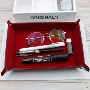 Disponible dès maintenant ! Plateaux organisateurs de bureau, plateaux de rangement pour salon, chambre et entrée, plateaux de rangement pour clés en cuir. - Product Image 3