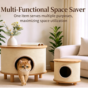 Solid wood tea <b>table</b> cat nest sisal blanket <b>table</b> <b>stool</b> cat nest pet sharing cat side several <b>bedside</b> <b>tables</b> - Product Image 5