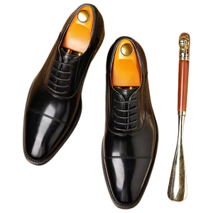 Zapatos de Vestir Italianos Premium para Hombre, Cuero Vacuno Genuino, Diseño de Punta Cuadrada, Acabado Brillante, Aumentan la Estatura, Ideales para Bodas - Product Image 5