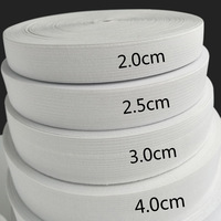 Bande élastique tricotée standard noire et blanche de sangle