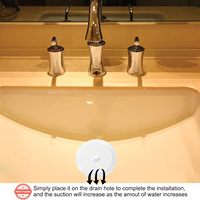 Bouchon de vidange en silicone de 6 pouces, grand, anti-cheveux, avec ventouse plate, pour accessoires de cuisine, salle de bain et buanderie