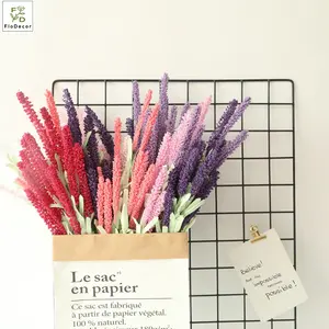 Vendita calda a buon mercato lavanda artificiale PE fiore 12 teste decorazione della casa viola matrimonio fiori decorativi