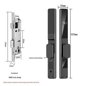 <span class=keywords><strong>Serrure</strong></span> de porte intelligente étanche, 5 modes de déverrouillage, antivol, en alliage d'aluminium, pour extérieur - Product Image 2