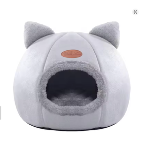 겨울철 고양이 침대 작은 매트 바구니 소형견 하우스 제품 애완동물 텐트 아늑한 동굴 둥지 실내 고양이 침대 (새로운 딥 슬립 컴포트) - Product Image 6