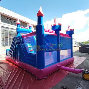 Château gonflable commercial double piste de qualité supérieure avec toboggan et piscine - Product Image 4