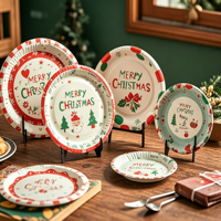 Assiettes en papier jetables pour les fêtes