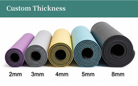 Tapis de yoga professionnel en PU avec logo gravé au laser, base en caoutchouc naturel, résistant à l'usure, antidérapant, écologique, sans odeur, pour la salle de sport