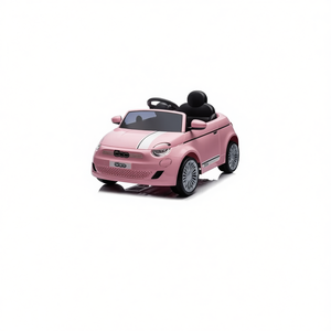 Auto de Juguete Fiat 500 Rosa, Vehículo Eléctrico para Niños de 12V con Control Remoto y Luces, de 3 a 6 Años - Product Image 1