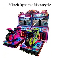 Machine d'arcade à monnayeur, simulateur de course automobile dynamique 50 pouces, 2 joueurs connectés, machine de divertissement pour centre de jeux en gros