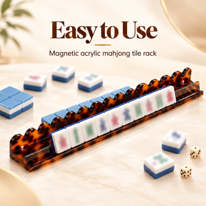 Poussoir magnétique en acrylique multicolore pour Mahjong, règle à bords festonnés pour jeux de Mahjong américain, accessoire durable - Product Image 6