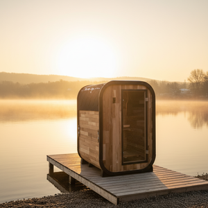 Sauna en bois massif pour 2 personnes, verre panoramique noir, chauffages TOULE & Harvia, sauna vapeur humide pour intérieur et extérieur - Product Image 4