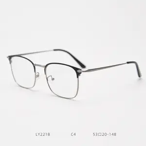 2024 Half Rim Alloy Metal Glasses Frame for Men Eyeglasses Fashion Cool Optical Eyewear Man Spectacles Prescription Frame