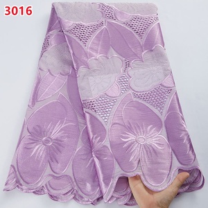 3016 Tissu en dentelle de coton sec africain blanc en gros, dentelle <span class=keywords><strong>suisse</strong></span> de haute qualité, tissus en dentelle nigériane pour la couture, vente chaude - Product Image 3