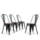 Chaise de salle à manger en métal empilable Tolixs en fer antique facile à assembler