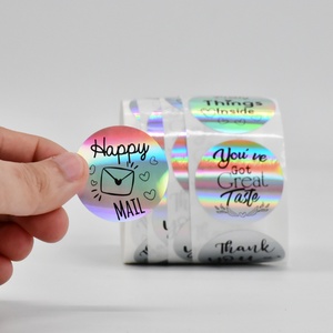 สติกเกอร์วงกลมออกแบบโลโก้เองได้ ขนาดต่างๆ 2 นิ้ว ฉลากวงกลมสำหรับบรรจุภัณฑ์ สติกเกอร์กระดาษกันน้ำสำหรับปิดผนึก - Product Image 6