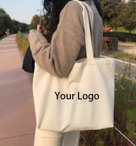 Bolsa de Compra de Lona de Algodón Natural Reciclable con Logotipo Personalizado - Product Image 1