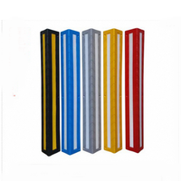 Protection d'angle de sécurité en plastique réfléchissant anti-collision en forme de L personnalisée pour les installations routières, les parkings, les garages, montage mural