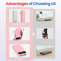 Usine d'origine ultra-mince câble intégré 22.5W chargeur rapide 10000mAh grande capacité batterie portable batterie externe pour Iphone