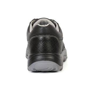 Zapatos de seguridad para hombre, zapatos de trabajo con punta de acero de cuero negro, calzado protector ligero y antideslizante para uso diario - Product Image 2