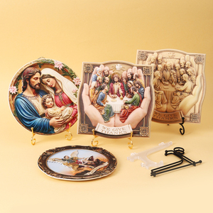 Figura Decorativa Religiosa <span class=keywords><strong>de</strong></span> Resina <span class=keywords><strong>del</strong></span> <span class=keywords><strong>Nacimiento</strong></span> <span class=keywords><strong>de</strong></span> Jesús, Plato Ornamental Católico Cristiano para Decoración <span class=keywords><strong>de</strong></span> Escritorio, Pared <span class=keywords><strong>de</strong></span> Iglesia - Product Image 5