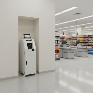 Máquina de Depósito de Efectivo Compacta Jinrui <span class=keywords><strong>CDM</strong></span>-9000A, Venta Directa de Fábrica, Procesamiento de Billetes de <span class=keywords><strong>20</strong></span> Monedas para Centros Médicos - Product Image 1