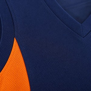 Maillot de basket sans manches personnalisé en usine, bicolore, avec nom et numéro pour équipe/club, OEM - Product Image 3